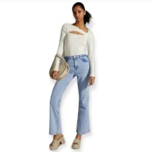 Anthropologie Seen Worn Kept High-Rise Girlfriend Straight Jeans Size 32